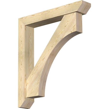 Ekena Millwork Westlake Slat Rough Sawn Bracket w/ Offset Brace, Douglas Fir, 6"W x 36"D x 40"H BKT0604X36X40WTL06RDF